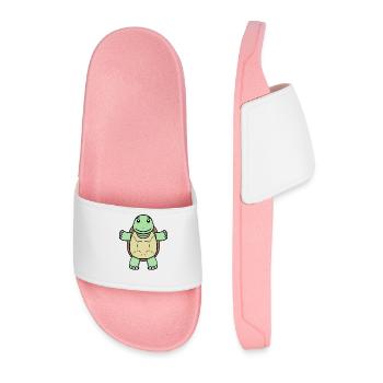 Turtle - Men’s Pool Sliders - light pink - Front