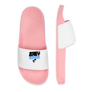 Pregnancy Pregnant Baby 2023 Young Son - Men’s Pool Sliders - light pink - Front
