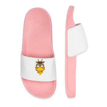 Transgender Transsexual Giraffe Gift - Men’s Pool Sliders - light pink - Front