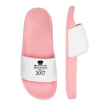 Vintage 2017 - Fantastic since 2017 - Men’s Pool Sliders - light pink - Front