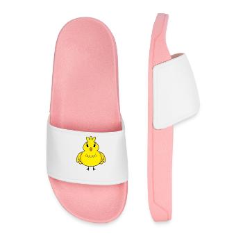 Duck Chick Duckling Bird - Men’s Pool Sliders - light pink - Front