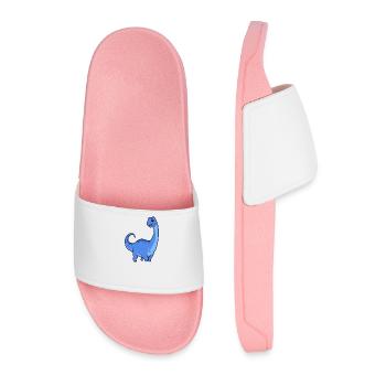 Kawaii Apatosaurus - Claquettes Homme - rose clair - Devant
