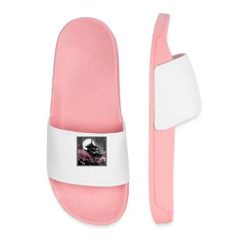 Vintage Japanese Sakura Cherry Blossom Temple - Men’s Pool Sliders - light pink - Front