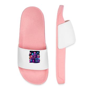 Arcade Gaming Retro Slots Games 80s Gamer - Men’s Pool Sliders - light pink - Front