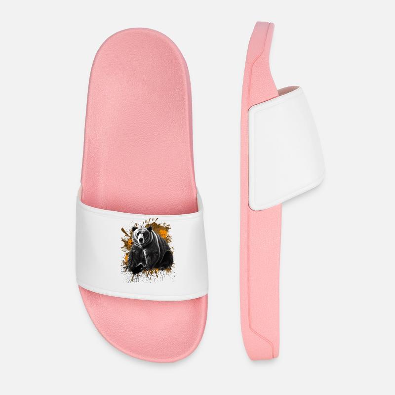 Bär - Männer Badelatschen - Hellrosa