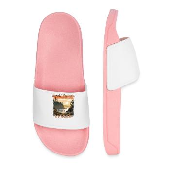 Parc national Gwaii Haanas Canada Coucher de soleil Grunge - Claquettes Homme - rose clair - Devant
