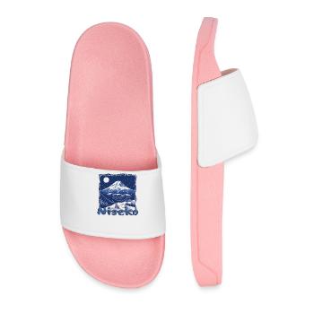 Niseko Ski d’hiver Snowboard Grunge - Claquettes Homme - rose clair - Devant