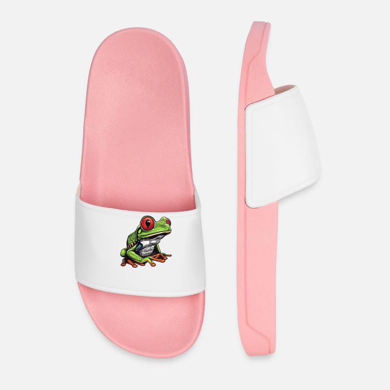 Tree Frog Baumfrösche Baumfrosch - Men’s Pool Sliders - light pink