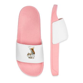 Drôle Renard Renard Art Animal Nature Animaux Animaux Sauvages - Claquettes Homme - rose clair - Devant