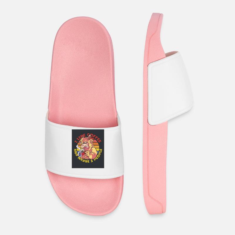 16992 GrumpyAlpakaTshirt PR - Männer Badelatschen - Hellrosa