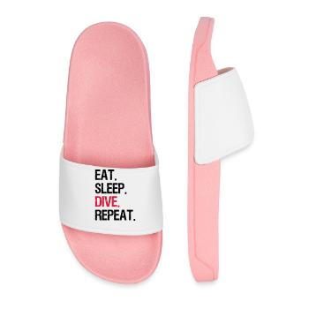 Eat Sleep Dive Repeat - Men’s Pool Sliders - light pink - Front