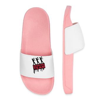 Drunken Party Zombies Drinking Team - Men’s Pool Sliders - light pink - Front