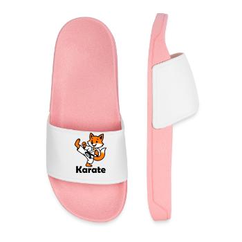 Karate Fox - Men’s Pool Sliders - light pink - Front