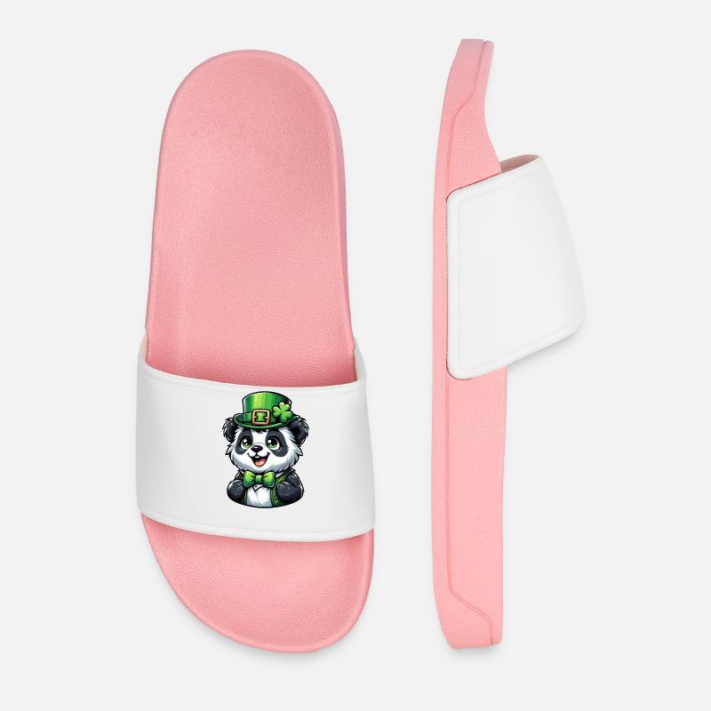 St. Patrick's Panda Feier - Männer Badelatschen - Hellrosa