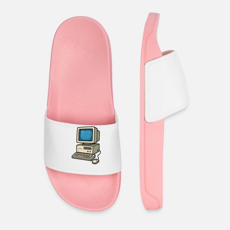 computer old school - Männer Badelatschen - Hellrosa