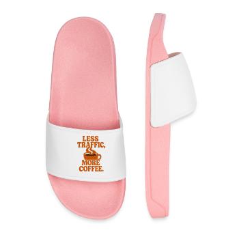 Productivité Caféinée : Zéro Perte de Temps - Claquettes Homme - rose clair - Devant