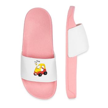 Goose at the wheel - Men’s Pool Sliders - light pink - Front