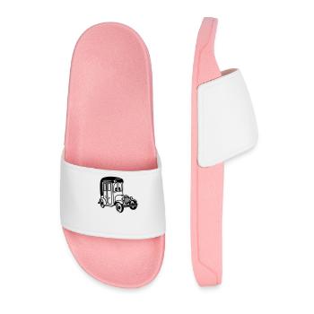 oldie classic car car car car funny - Men’s Pool Sliders - light pink - Front