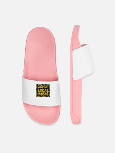 Support Local Music - Men’s Pool Sliders - light pink