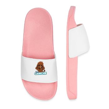 Poodle - Red - Men’s Pool Sliders - light pink - Front