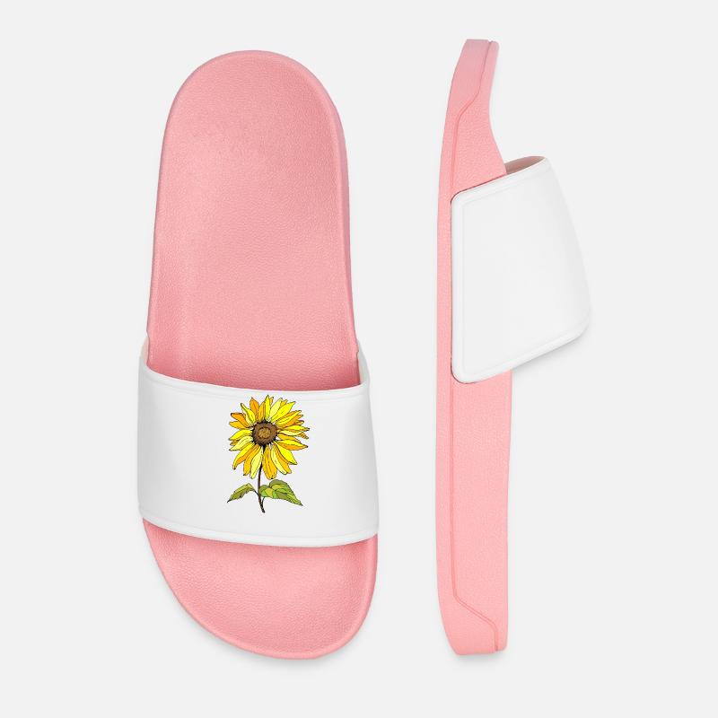 Blume - Männer Badelatschen - Hellrosa