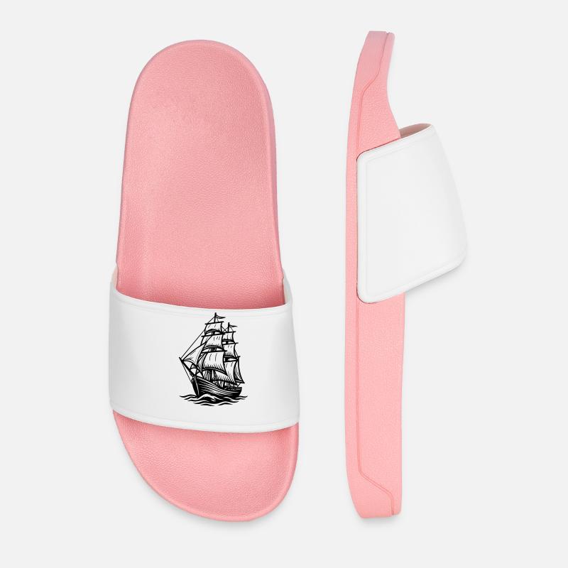Segelschiff - Männer Badelatschen - Hellrosa