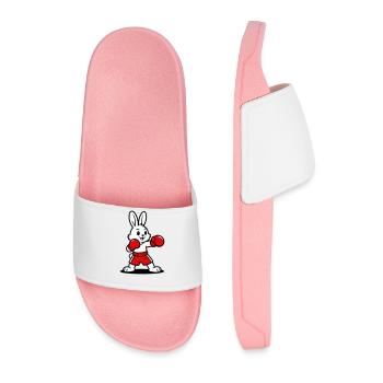 hare boxing - Men’s Pool Sliders - light pink - Front