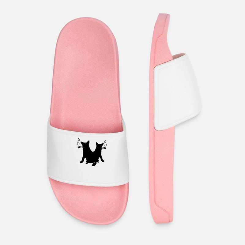 Team Kiffer Hunde - Männer Badelatschen - Hellrosa