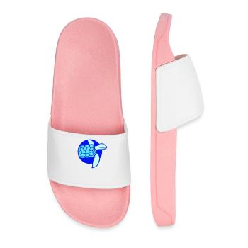 Tortue d’eau mignonne mignonne nageant joyeusement - Claquettes Homme - rose clair - Devant