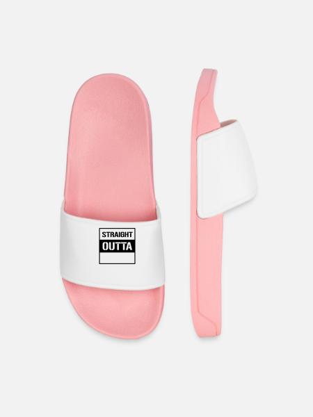 straight outta - Men’s Pool Sliders - light pink