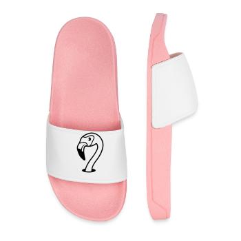 visage tête trou étage flamingo clip-art voiture comique - Claquettes Homme - rose clair - Devant