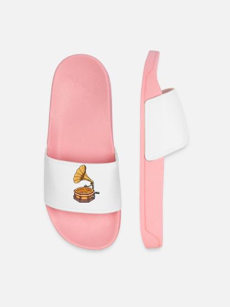 Pizza Phonographe - Claquettes Homme - rose clair