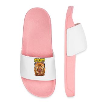 Halloween citrouille horreur - Claquettes Homme - rose clair - Devant