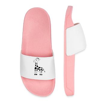 Girafe noire - Claquettes Homme - rose clair - Devant