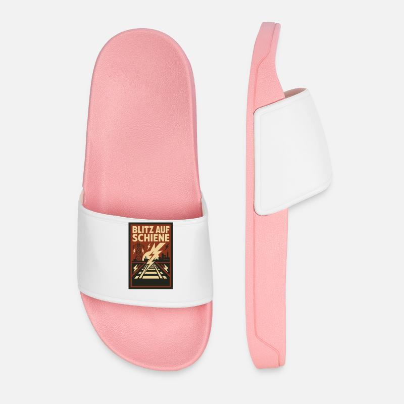 Blitz Schiene Eisenbahn - Männer Badelatschen - Hellrosa