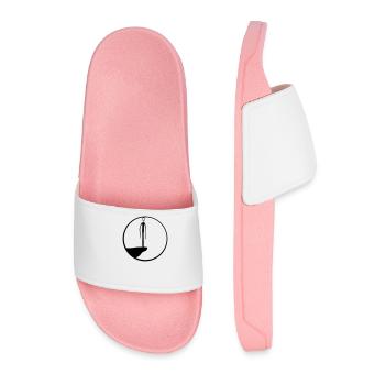 rond falaise lune cercle nuit extraterrestre noir - Claquettes Homme - rose clair - Devant
