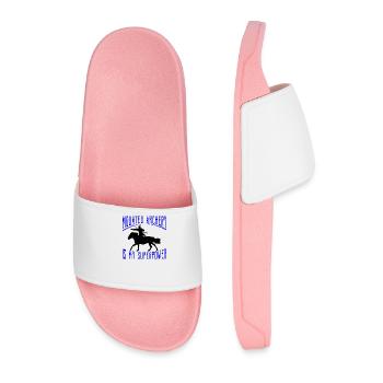Mounted Archery Superpower - black - Men’s Pool Sliders - light pink - Front