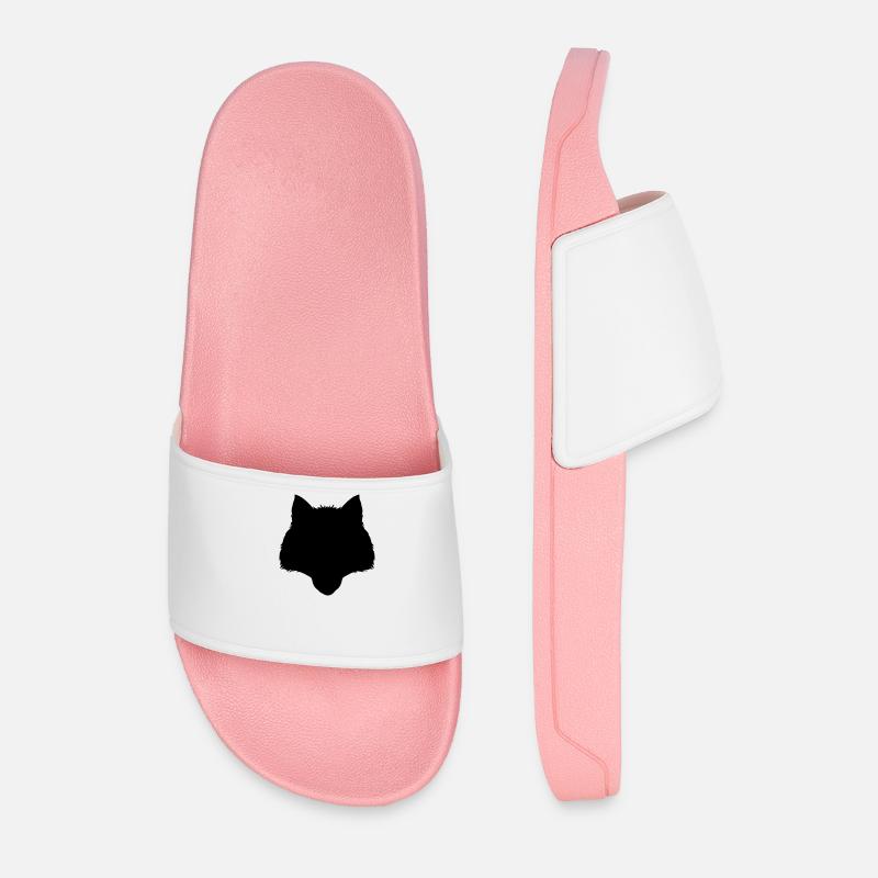 wolf - Men’s Pool Sliders - light pink