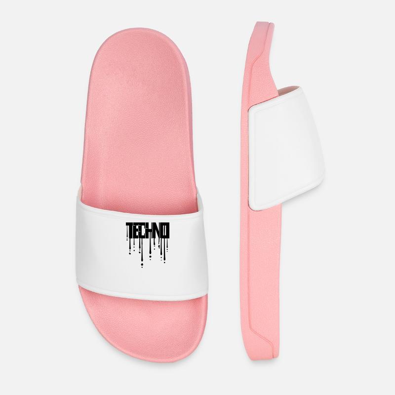 Drops of graffiti techno - Men’s Pool Sliders - light pink