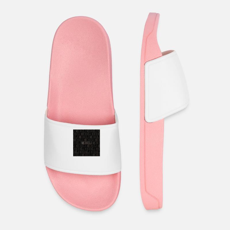 Michaela Name First Name Sample - Men’s Pool Sliders - light pink