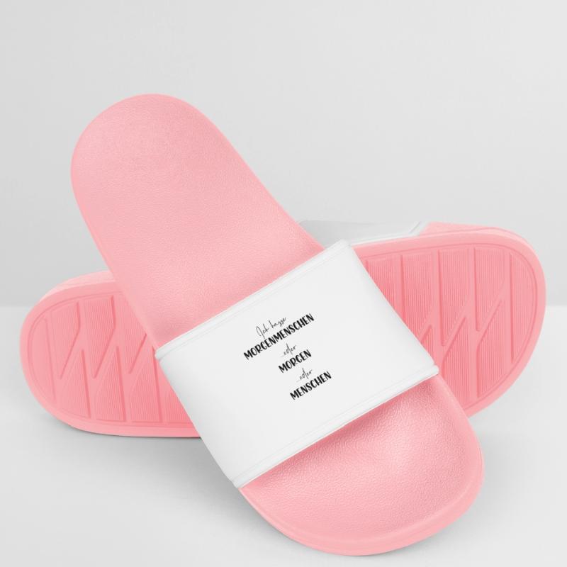 Ich hasse Morgenmenschen oder Morgen oder Menschen Männer Badelatschen