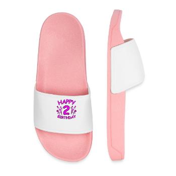 Anniversaire - Claquettes Homme - rose clair - Devant