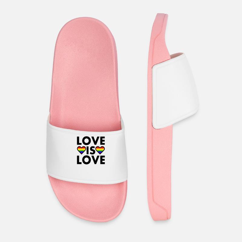 Love is love - Männer Badelatschen - Hellrosa