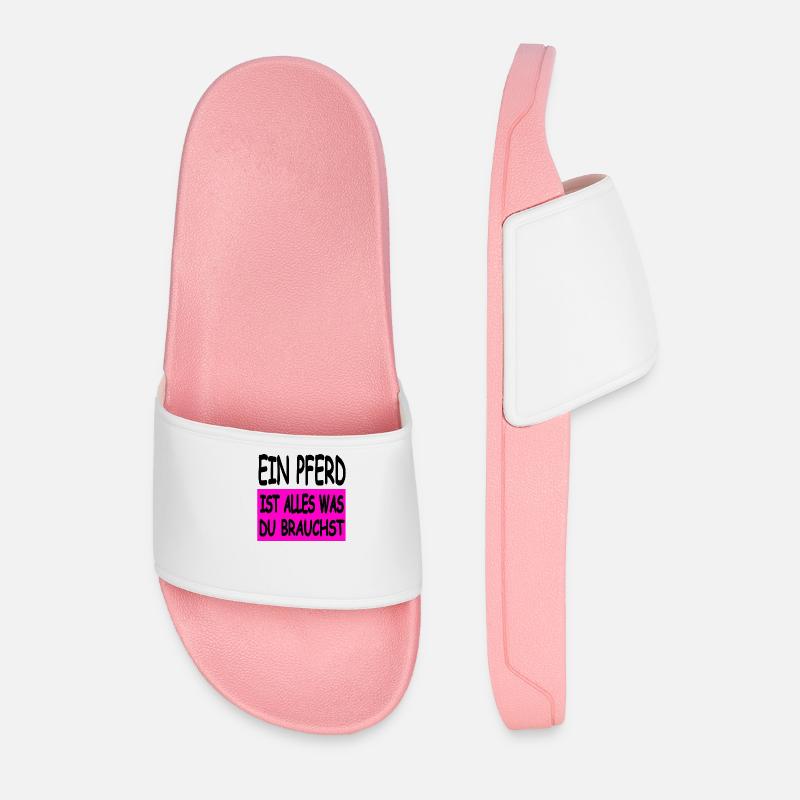 Pferd - Männer Badelatschen - Hellrosa