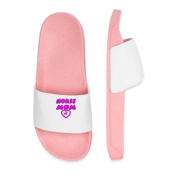 Horse - Men’s Pool Sliders - light pink - Front