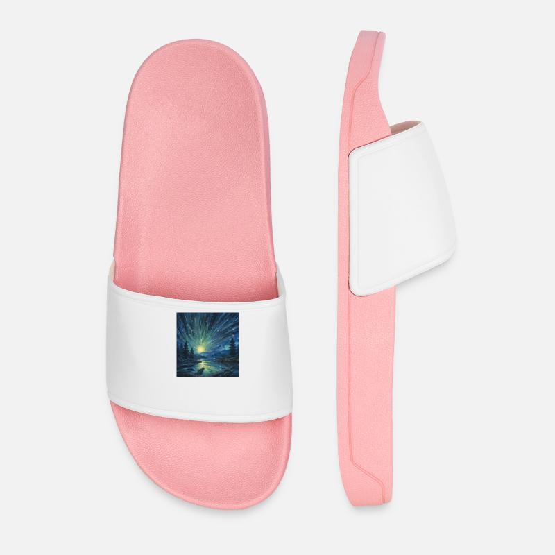 Kosmische Flut - Männer Badelatschen - Hellrosa