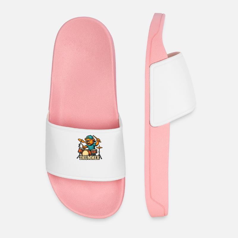 Drumbear - Männer Badelatschen - Hellrosa