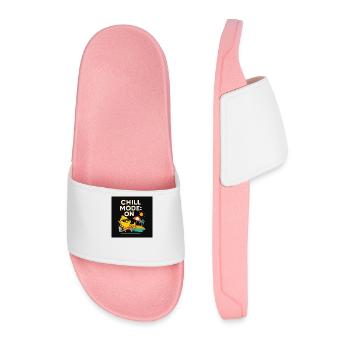 Chill Mode: ON – Citron on holiday - Men’s Pool Sliders - light pink - Front