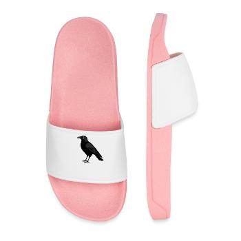Raven - Crow - Men’s Pool Sliders - light pink - Front