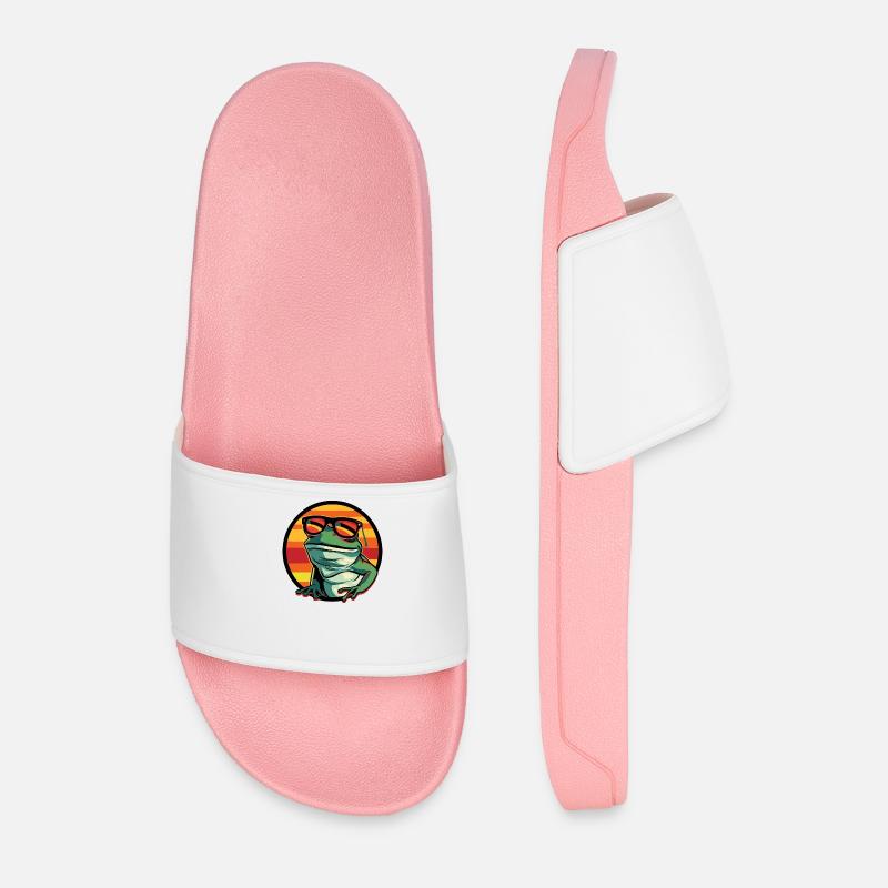 Frosch Cool Comic - Männer Badelatschen - Hellrosa